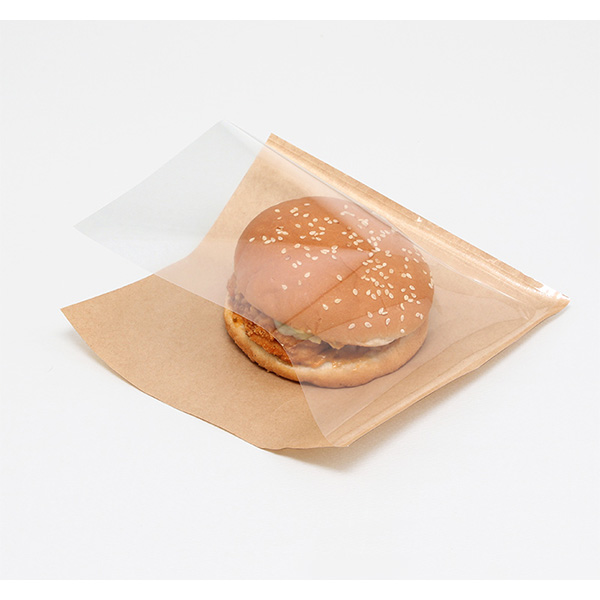 OPP牛皮單面透明漢堡袋