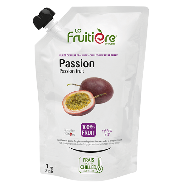 La Fruitiere du Val Evel Passion Fruit Purée , Chilled HP (Non-Extra Sugar)