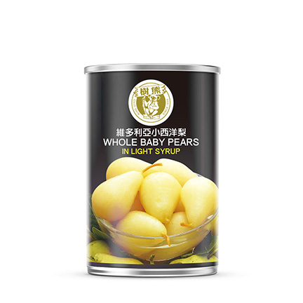 Videca Canned Whole Baby Pears in Light Syrup