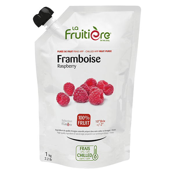 La Fruitiere du Val Evel Raspberry Purée , Chilled HP (Non-Extra Sugar)