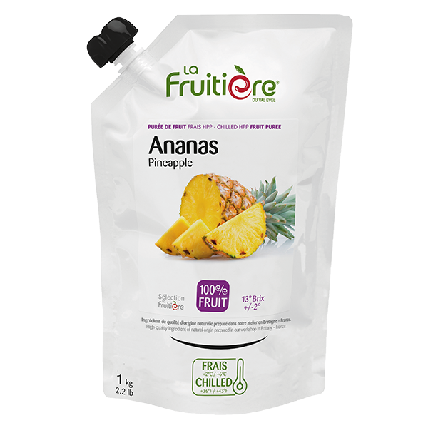 La Fruitiere du Val Evel Pineapple Purée, Chilled HP (Non-Extra Sugar)